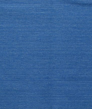 Arvind Men's Cotton Solids 1.50 Meter Unstitched Stretchable Jeans Fabric (Ice Blue)