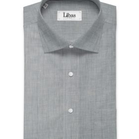 Arvind Men's 80 LEA Irish Linen Striped 2.25 Meter Unstitched Shirting Fabric (Grey)