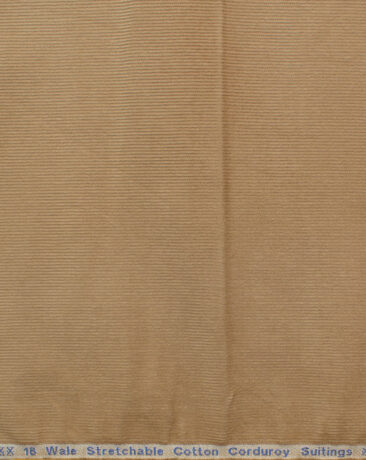 Arvind Tresca Men's Cotton Corduroy 1.50 Meter Unstitched Stretchable Corduroy Trouser Fabric (Sepia Beige)