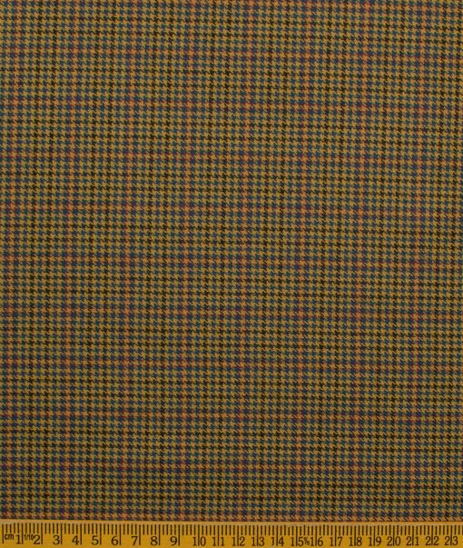 B-Posh Men's Terry Rayon Structured 2.25 Meter Unstitched Jacketing & Blazer Fabric (Mustard Yellow)