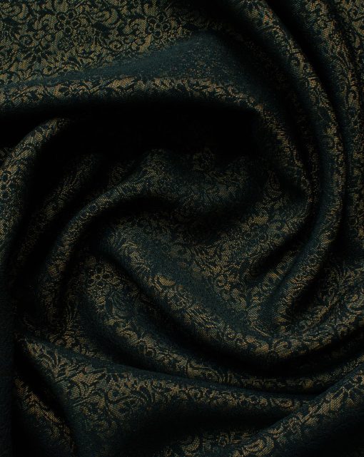 B-Posh Men's Terry Rayon Self Design 2.25 Meter Unstitched Ethnic Fabric (Green)