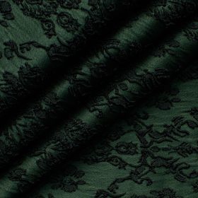 B-Posh Men's Terry Rayon Self Design 2.25 Meter Unstitched Ethnic Fabric (Green & Black)