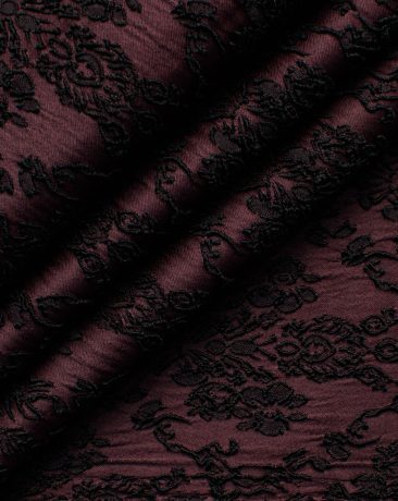 B-Posh Men's Terry Rayon Self Design 2.25 Meter Unstitched Ethnic Fabric (Wine & Black)