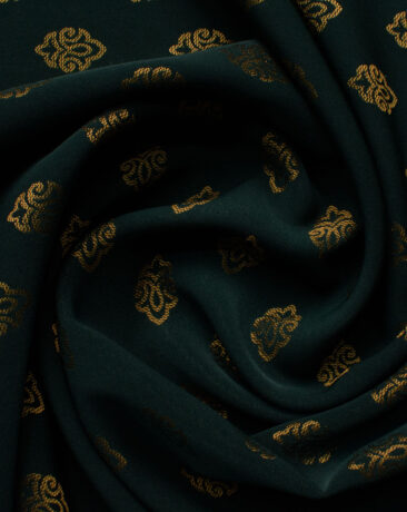 B-Posh Men's Terry Rayon Printed 2.25 Meter Unstitched Ethnic Fabric (Green)