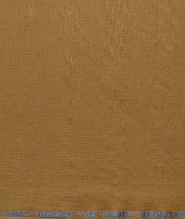 Cadini Men's Cotton Linen Solids 2.25 Meter Unstitched Shirting Fabric (Dijon Brown)