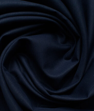 Cadini Men's Cotton Linen Solids 2.25 Meter Unstitched Shirting Fabric (Dark Royal Blue)