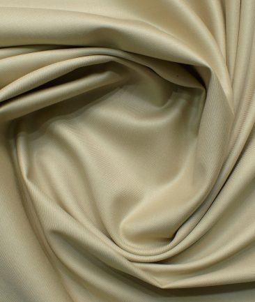 Canetti by Cadini Italy Men's Terry Rayon Solids 3.75 Meter Unstitched Suiting Fabric (Beige)
