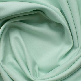 Cavallo by Linen Club Men's Cotton Linen Solids 2.25 Meter Unstitched Shirting Fabric (Mint Green)