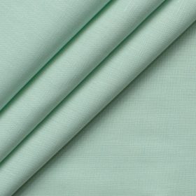Cavallo by Linen Club Men's Cotton Linen Solids 2.25 Meter Unstitched Shirting Fabric (Mint Green)