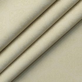 Don & Julio Men's Terry Rayon Self Design 2.25 Meter Unstitched Ethnic Fabric (Beige)