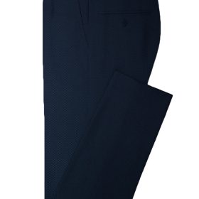 Godstra Men's Terry Rayon Structured 3.75 Meter Unstitched Suiting Fabric (Dark Blue)