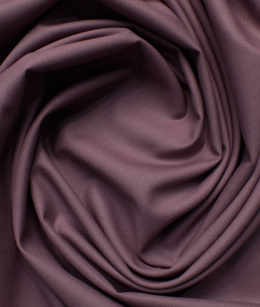 Italian Channel Men's Terry Rayon Solids 3.75 Meter Unstitched Suiting Fabric (Grape Purple)