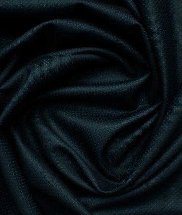 Italian Channel Men's Terry Rayon Structured 3.75 Meter Unstitched Suiting Fabric (Dark Sea Green)