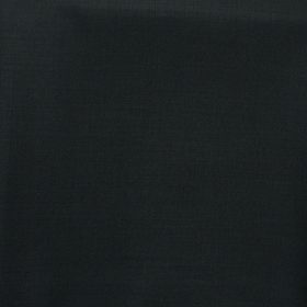 J.Hampstead Men's 60% Wool Solids Super 120's1.30 Meter Unstitched Trouser Fabric (Black)