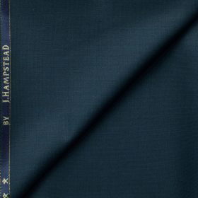 J.Hampstead Men's 60% Wool Self Design Super 130's1.30 Meter Unstitched Trouser Fabric (Dark Sea Green)