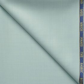 J.Hampstead Men's 60% Wool Self Design Super 140's1.30 Meter Unstitched Trouser Fabric (Mint Green)