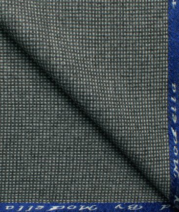 Modella Men's Acrylic Structured 2.25 Meter Unstitched Faux Tweed Jacketing & Blazer Fabric (Grey)