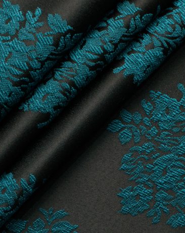Mark & Peanni Men's Terry Rayon Self Design 2.25 Meter Unstitched Ethnic Fabric (Black & Sea Green)