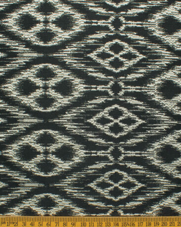 Mark & Peanni Men's Terry Rayon Self Design  Unstitched Ethnic Fabric (Black & Beige) - Image 5