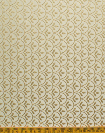 Mark & Peanni Men's Terry Rayon Self Design  Unstitched Ethnic Fabric (Beige) - Image 5