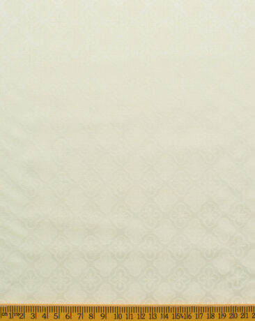 Nemesis Men's Terry Rayon Self Design  Unstitched Ethnic Fabric (Cream) - Image 5