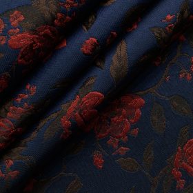 Nemesis Men's Terry Rayon Self Design 2.25 Meter Unstitched Ethnic Fabric (Royal Blue)