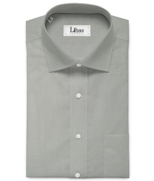 Raymond Men's Premium Cotton Solids 2.25 Meter Unstitched Shirting Fabric (Light Grey)