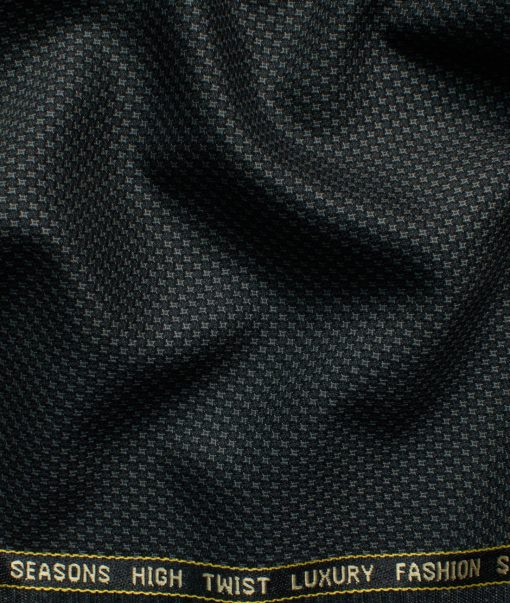 Spaadaa Men's High Twisted Terry Rayon Structured 3.75 Meter Unstitched Suiting Fabric (Grey)