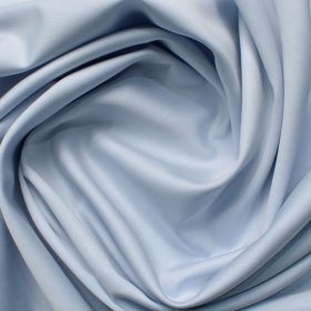 Soktas Men's Giza Cotton Solids 2.25 Meter Unstitched Shirting Fabric (Sky Blue)