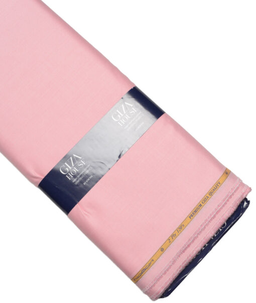 Soktas Men's 120/2 Giza Cotton Structured  Unstitched Shirting Fabric (Crepe Pink) - Image 5