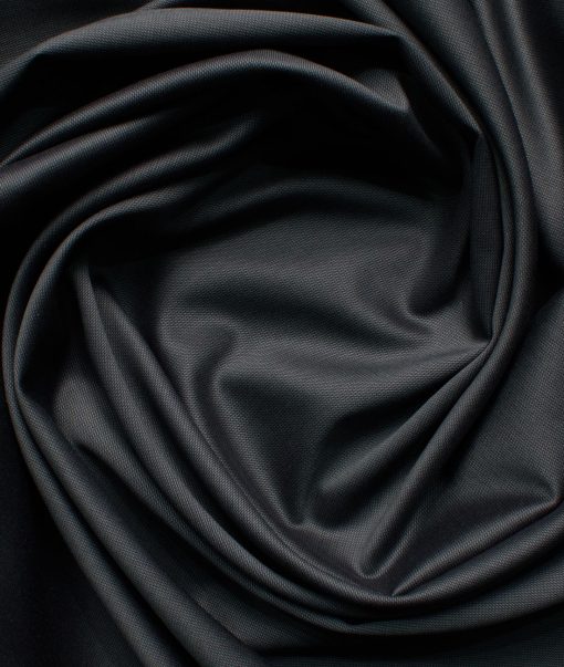 Soktas Men's 120/2 Giza Cotton Stuctured 2.25 Meter Unstitched Shirting Fabric (Dark Grey)