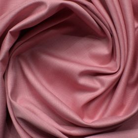 Soktas Men's 120/2 Giza Cotton Stuctured 2.25 Meter Unstitched Shirting Fabric (Rose Pink)