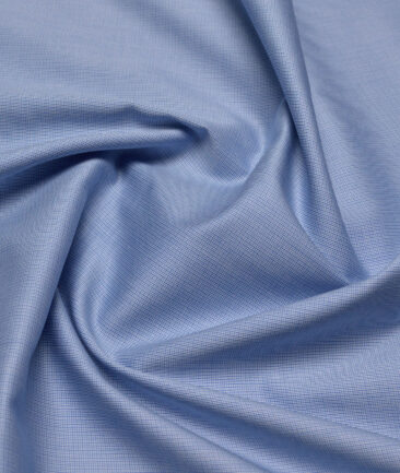 Soktas Men's 120/2 Giza Cotton Structured  Unstitched Shirting Fabric (Sky Blue) - Image 2