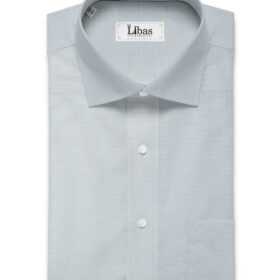 Arvind Men's Cotton Blend Wrinkle Free Self Design 2.25 Meter Unstitched Shirting Fabric (Light Grey)