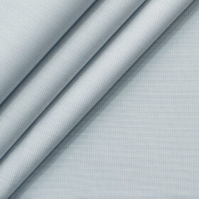 Arvind Men's Cotton Blend Wrinkle Free Self Design 2.25 Meter Unstitched Shirting Fabric (Light Grey)