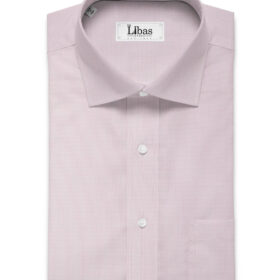 Arvind Men's Cotton Blend Wrinkle Free Self Design 2.25 Meter Unstitched Shirting Fabric (Pink)