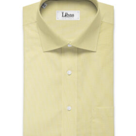 Arvind Men's Cotton Blend Wrinkle Free Self Design 2.25 Meter Unstitched Shirting Fabric (Yellow )
