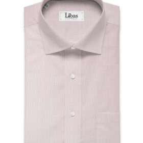 Cotton Fusion Men's Cotton Blend Wrinkle Free Structured 2.25 Meter Unstitched Shirting Fabric (Pink)