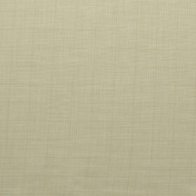 J.Hampstead Men's Polyester Viscose Checks 3.75 Meter Unstitched Suiting Fabric (Beige)