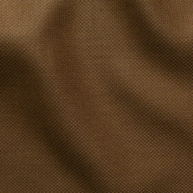 J.Hampstead Men's Polyester Viscose Structured 3.75 Meter Unstitched Suiting Fabric (Caramel Brown)