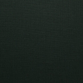 J.Hampstead Men's Polyester Viscose Structured 3.75 Meter Unstitched Suiting Fabric (Dark Green)