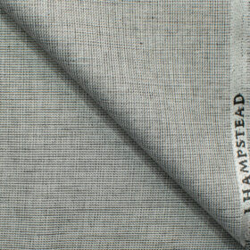 J.Hampstead Men's Polyester Viscose Self Design 3.75 Meter Unstitched Suiting Fabric (Silver Grey)