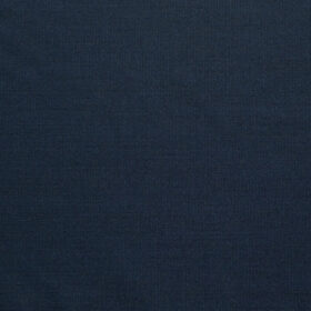 J.Hampstead Men's Polyester Viscose Self Design 3.75 Meter Unstitched Suiting Fabric (Dark Royal Blue Shiny)