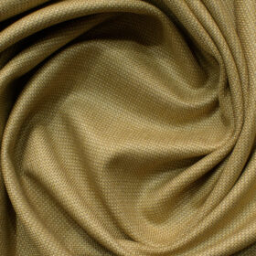 J.Hampstead Men's Polyester Viscose Structured 3.75 Meter Unstitched Suiting Fabric (Khakhi Brown)
