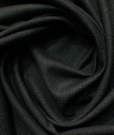 J.Hampstead Men's Polyester Viscose Structured 3.75 Meter Unstitched Suiting Fabric (Dark Grey)