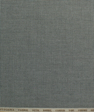 J.Hampstead Men's Polyester Viscose Structured 3.75 Meter Unstitched Suiting Fabric (Grey)
