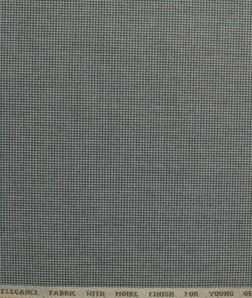 J.Hampstead Men's Polyester Viscose Structured 3.75 Meter Unstitched Suiting Fabric (Grey)