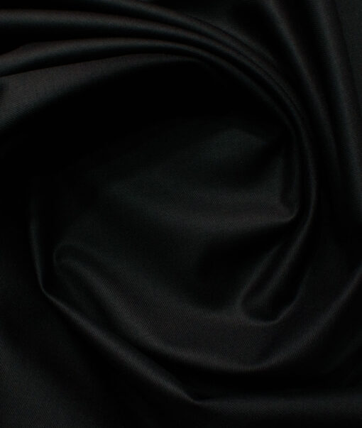 J.Hampstead Men's Terry Rayon Solids 3.75 Meter Unstitched Suiting Fabric (Black)