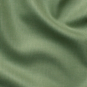 J.Hampstead Men's Polyester Viscose Structured 3.75 Meter Unstitched Suiting Fabric (Fern Green)
