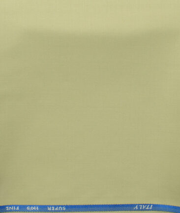 J.Hampstead Men's 45% Wool Solids Super 110's1.30 Meter Unstitched Trouser Fabric (Beige)